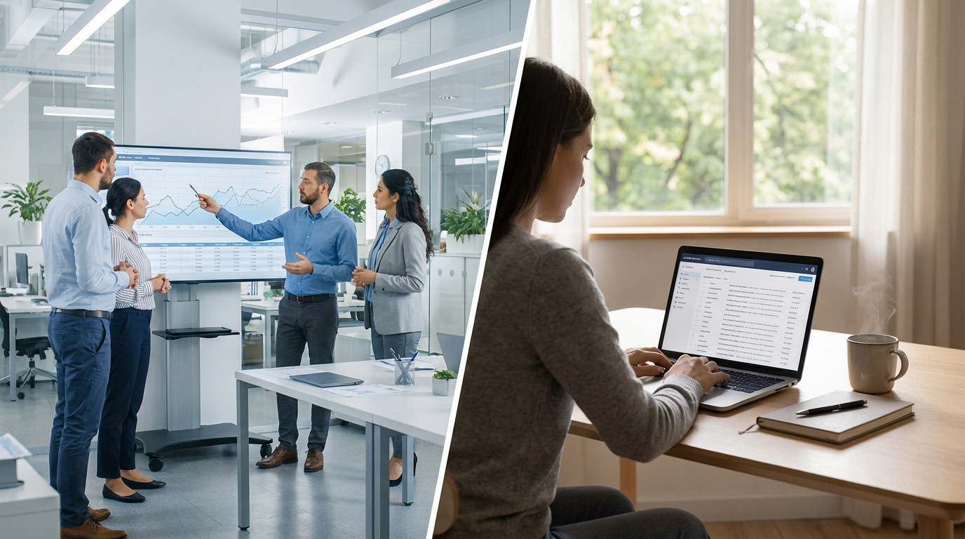 Comparaison visuelle entre la synergie d'une &eacute;quipe SEO en agence et l'expertise individuelle d'un freelance